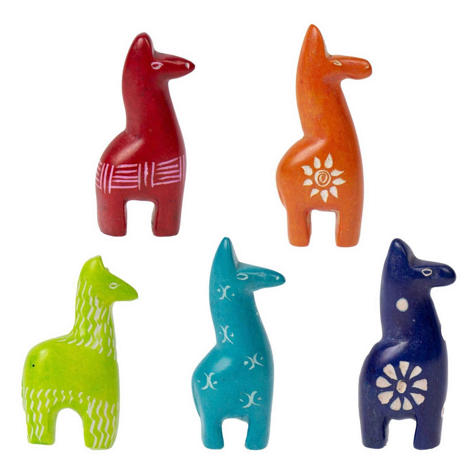 Global Crafts Soapstone Tiny Colored Giraffe , Kenya