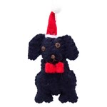 Global Crafts Black Labrador Santa Handmade Felt Ornament, Nepal