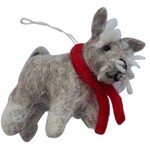 Ten Thousand Villages USA Terrier Dog Felt Ornament, Nepal