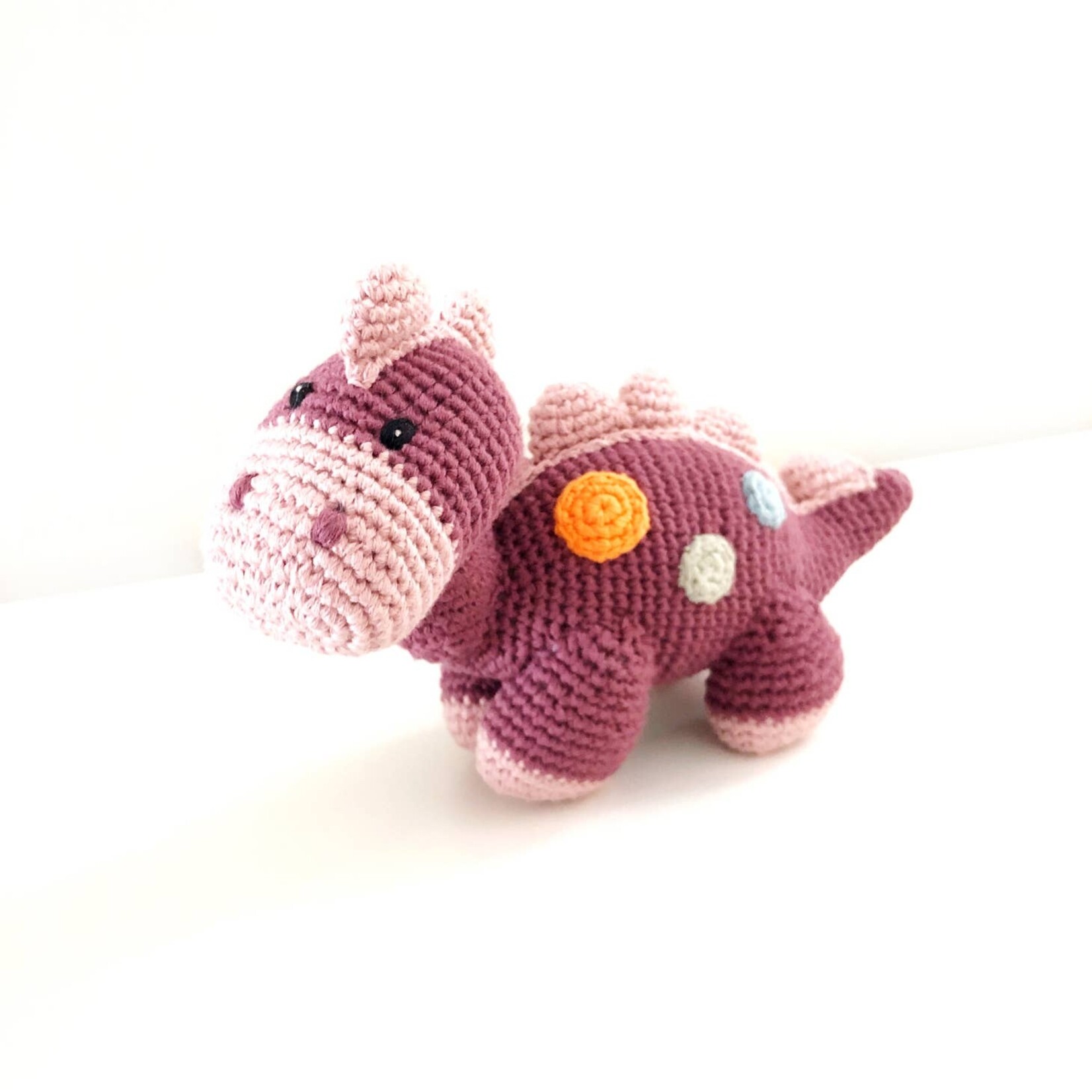 Pebble Stegosaurus Plush Dino, Purple, Bangladesh