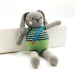 Pebble Stuffed Bunny Rattle, Apple Green, Bangladesh