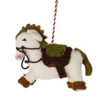 Ten Thousand Villages USA Felt Saddled Horse Ornament, India