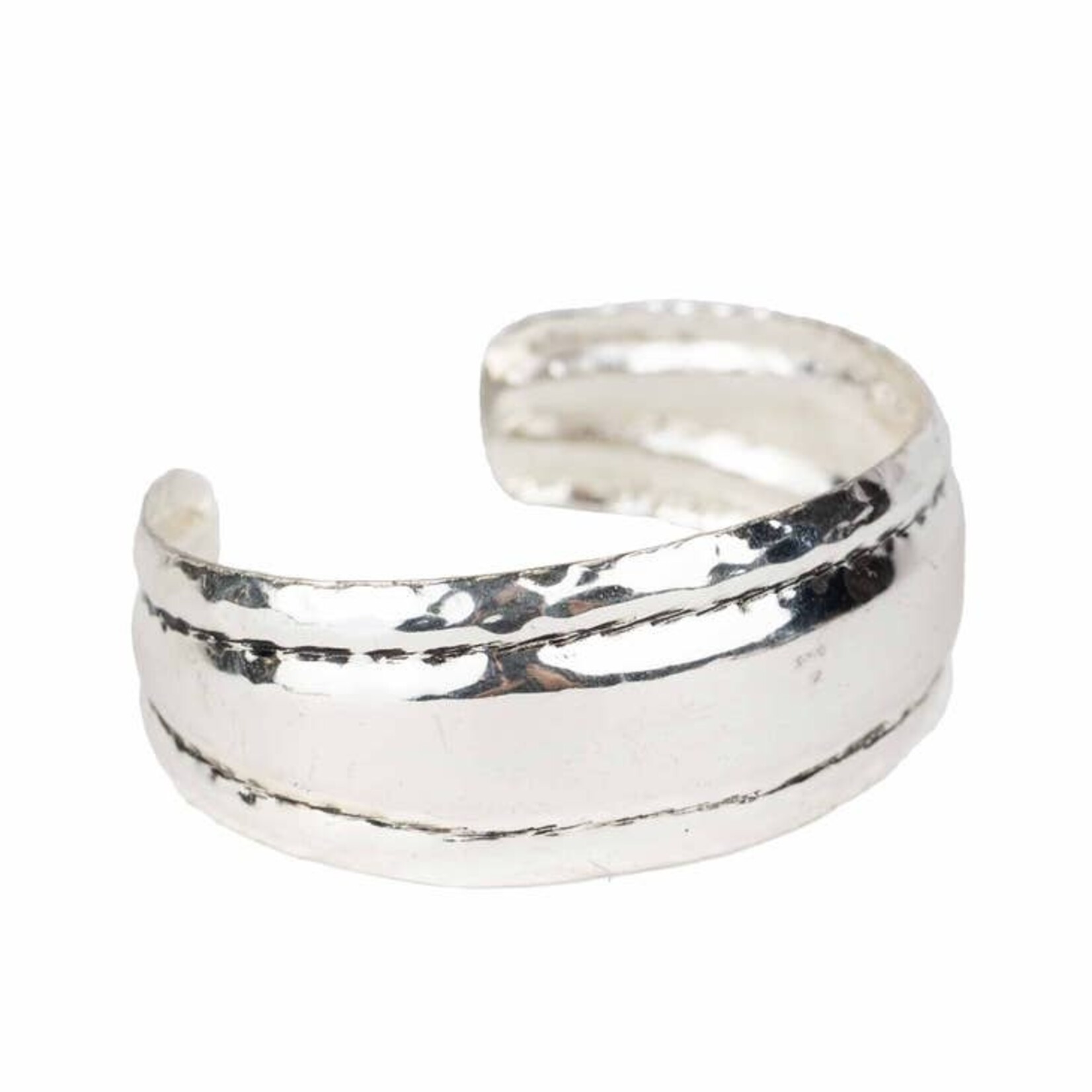 Ten Thousand Villages USA Edgy Cuff Silver Bracelet, India