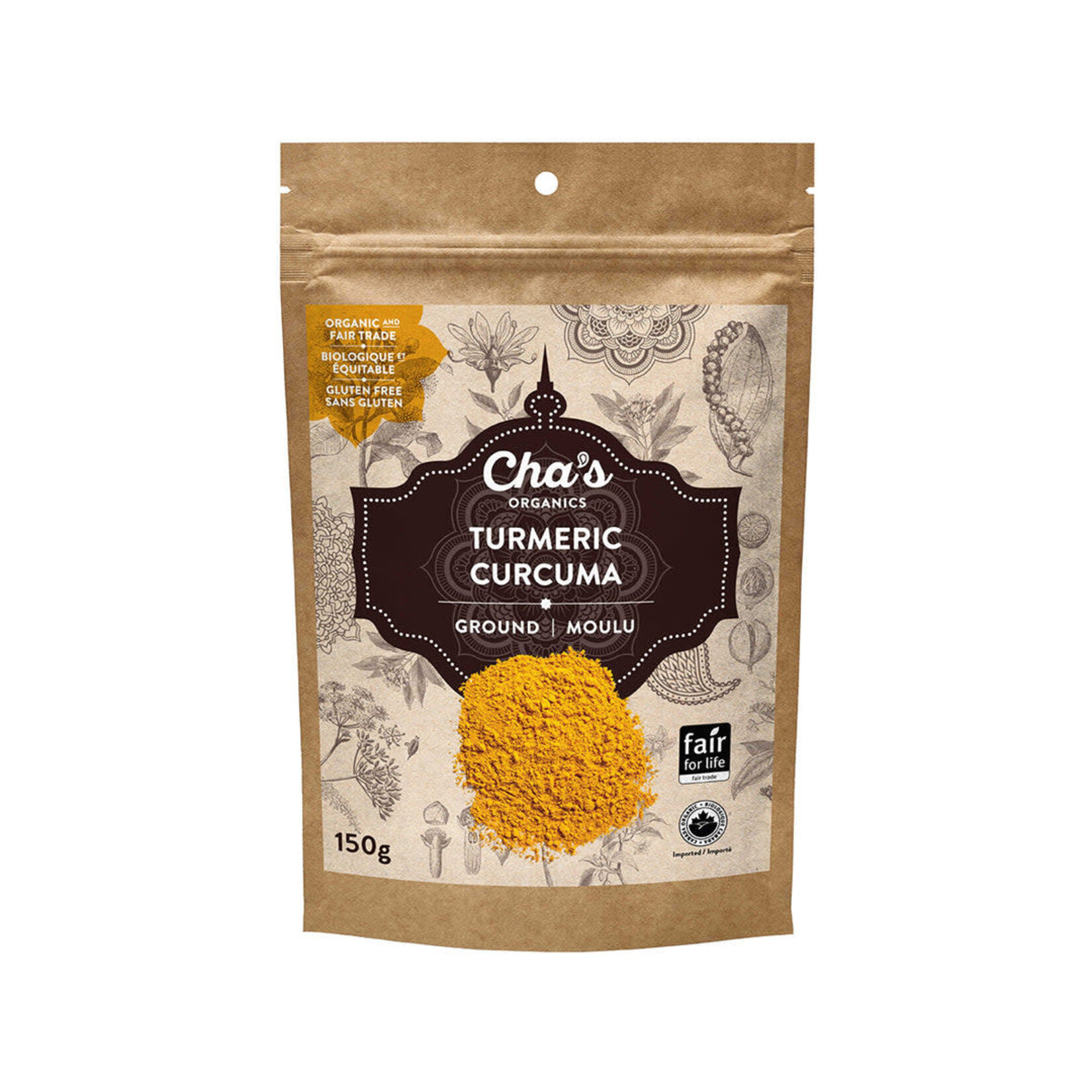 Cha's Organics Spices-True Ground Turmeric 150g