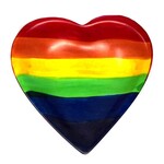 Global Crafts Rainbow Soapstone Heart Trinket Bowl - Medium, Kenya