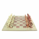 Global Crafts Africa Soapstone Carved Chess Set Animal, Kenya