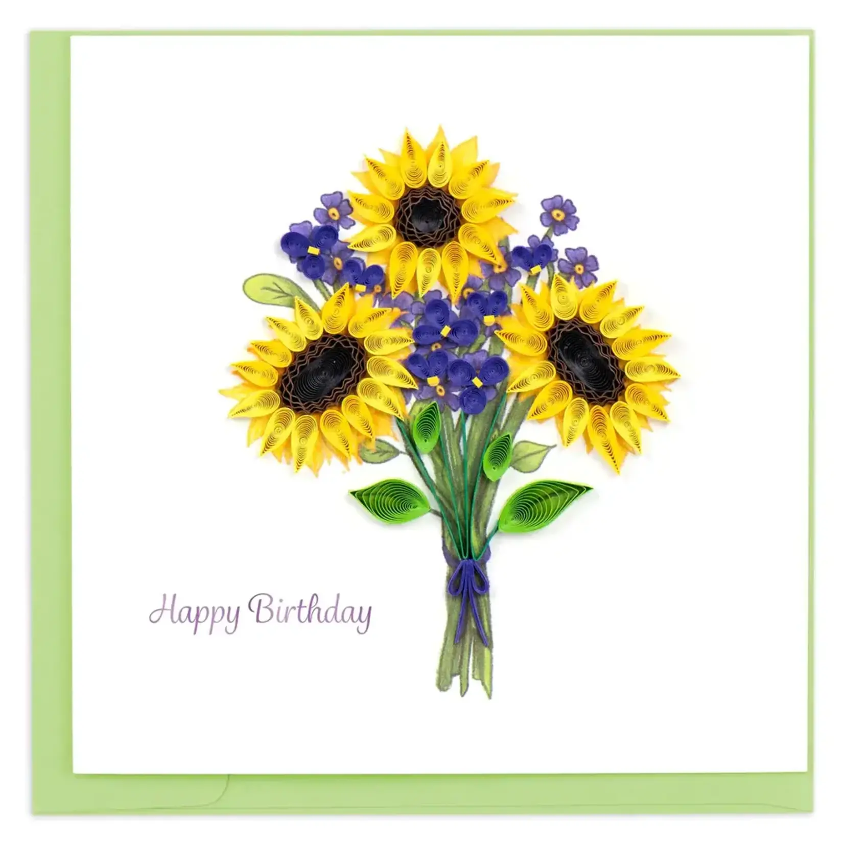 Kalyn Birthday Sunflower Bouquet Quilling Card, Vietnam