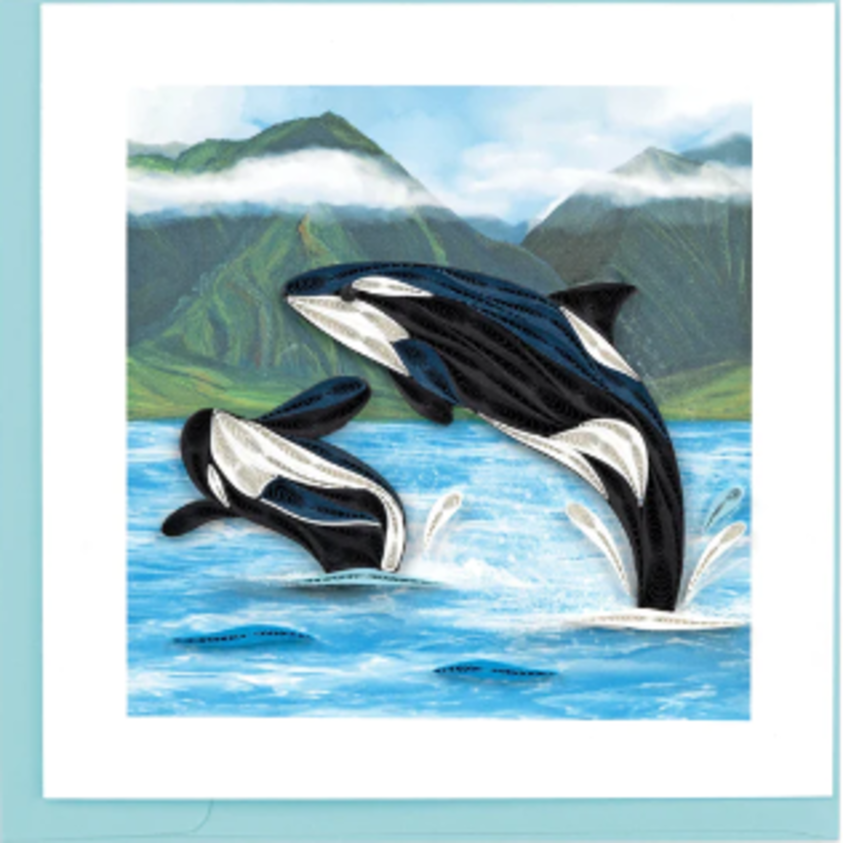 Kalyn Orca Whales Quilling Card, Vietnam