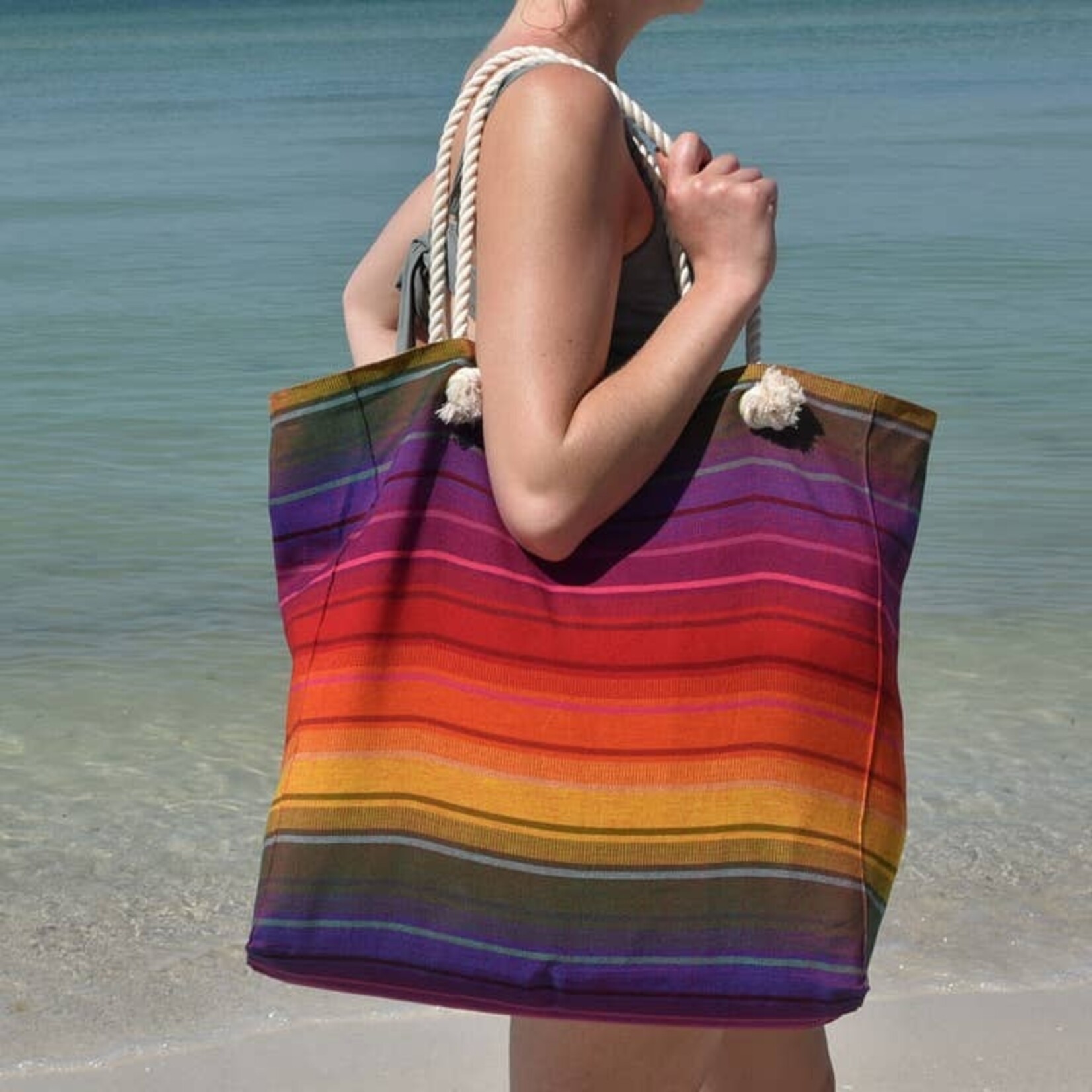 Mayaman Weavers Hand Woven Beach Tote, Guatemala