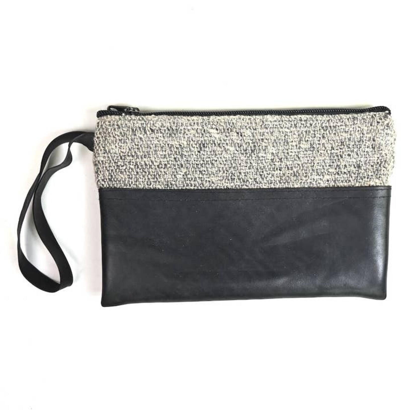 Women of the Cloud Forest Recycled Inner Tube and Charcoal Hemp Wristlet, Nepal