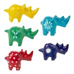 Global Crafts Soapstone Tiny Colored Rhino, Kenya