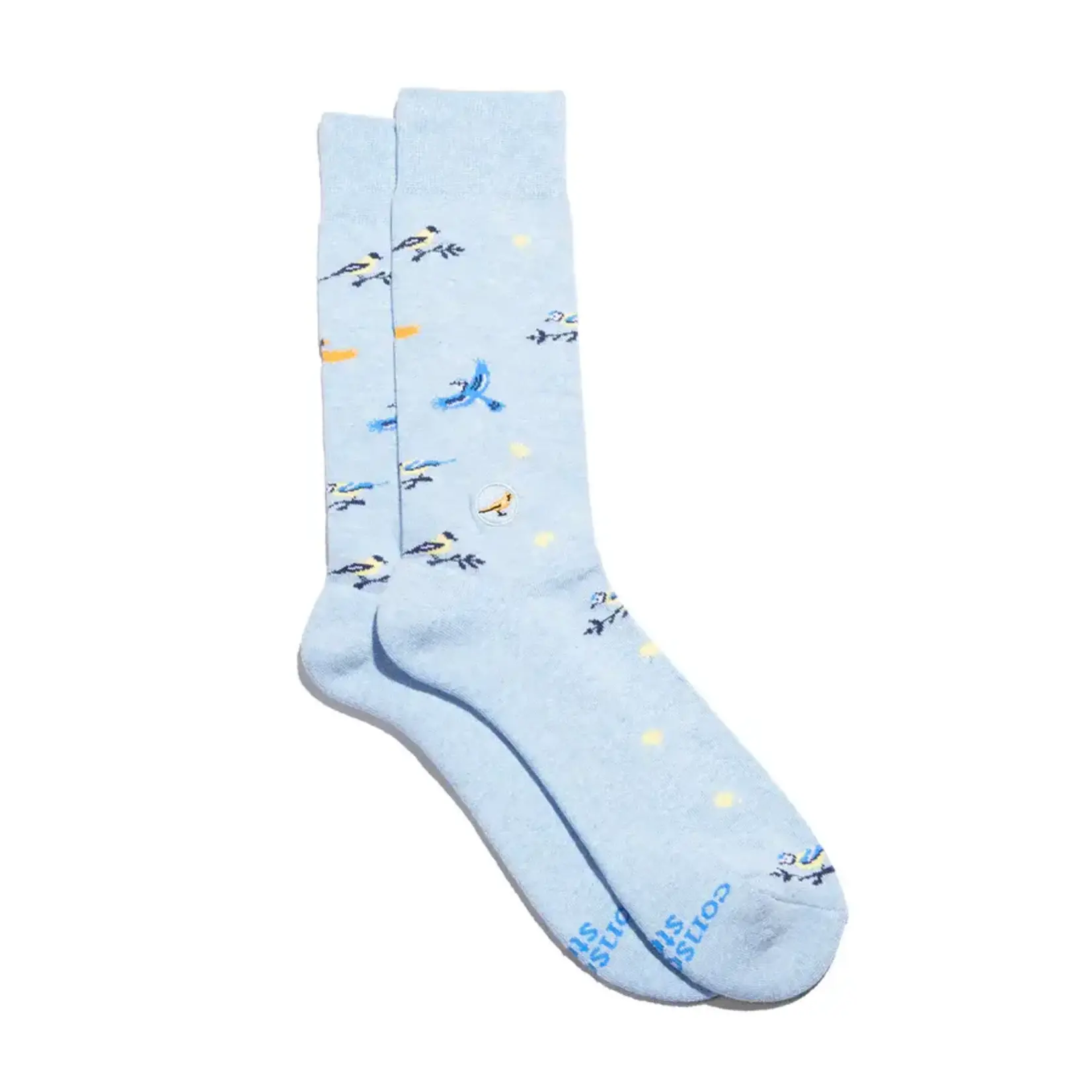 Conscious Step Conscious Step Socks that Protect Songbirds, Blue, Medium