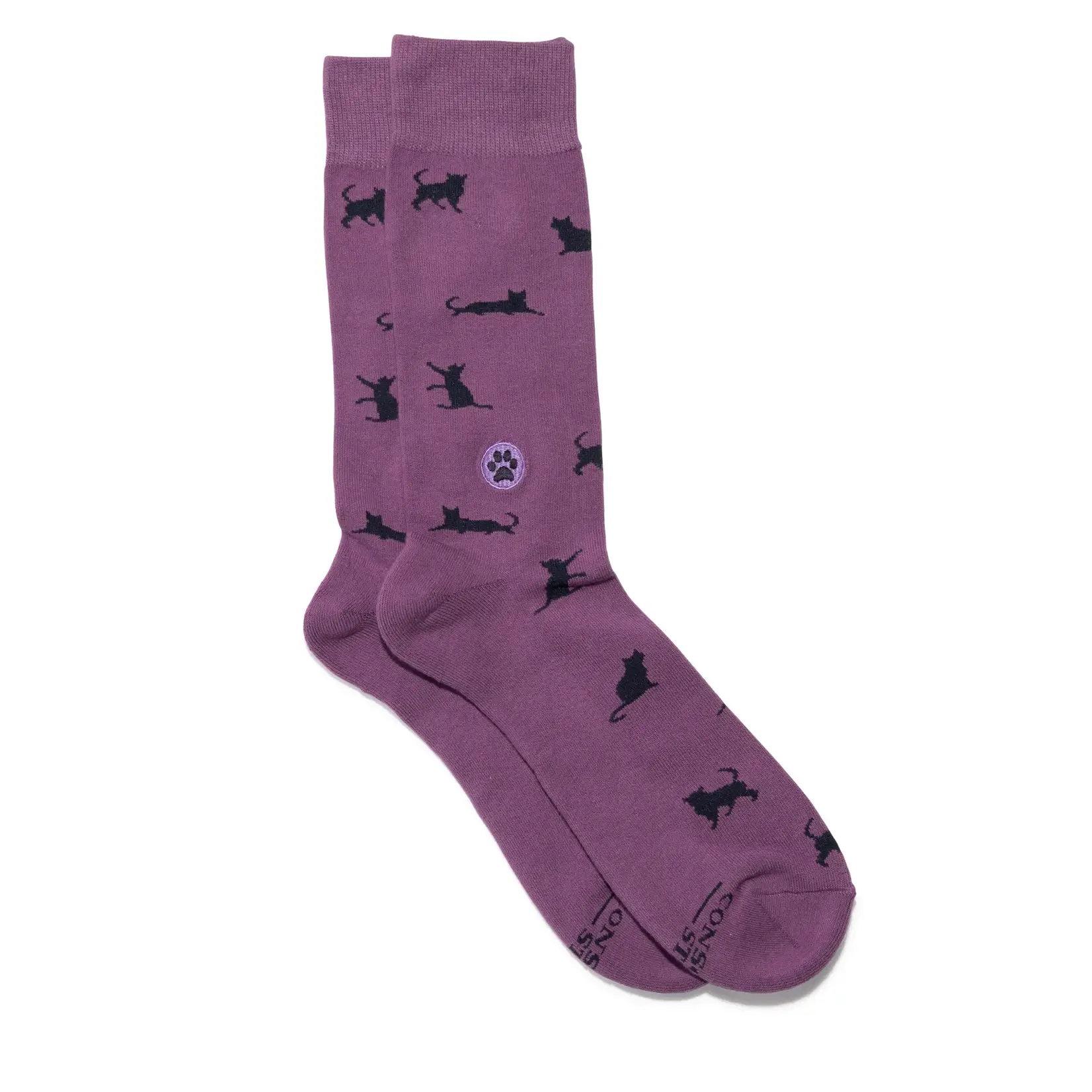 Conscious Step Conscious Step Socks that Save Cats, Purple, Medium