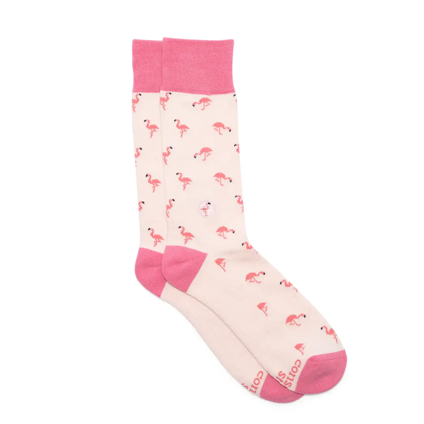 Conscious Step Conscious Step Socks that Protect Flamingos, Pink, Medium