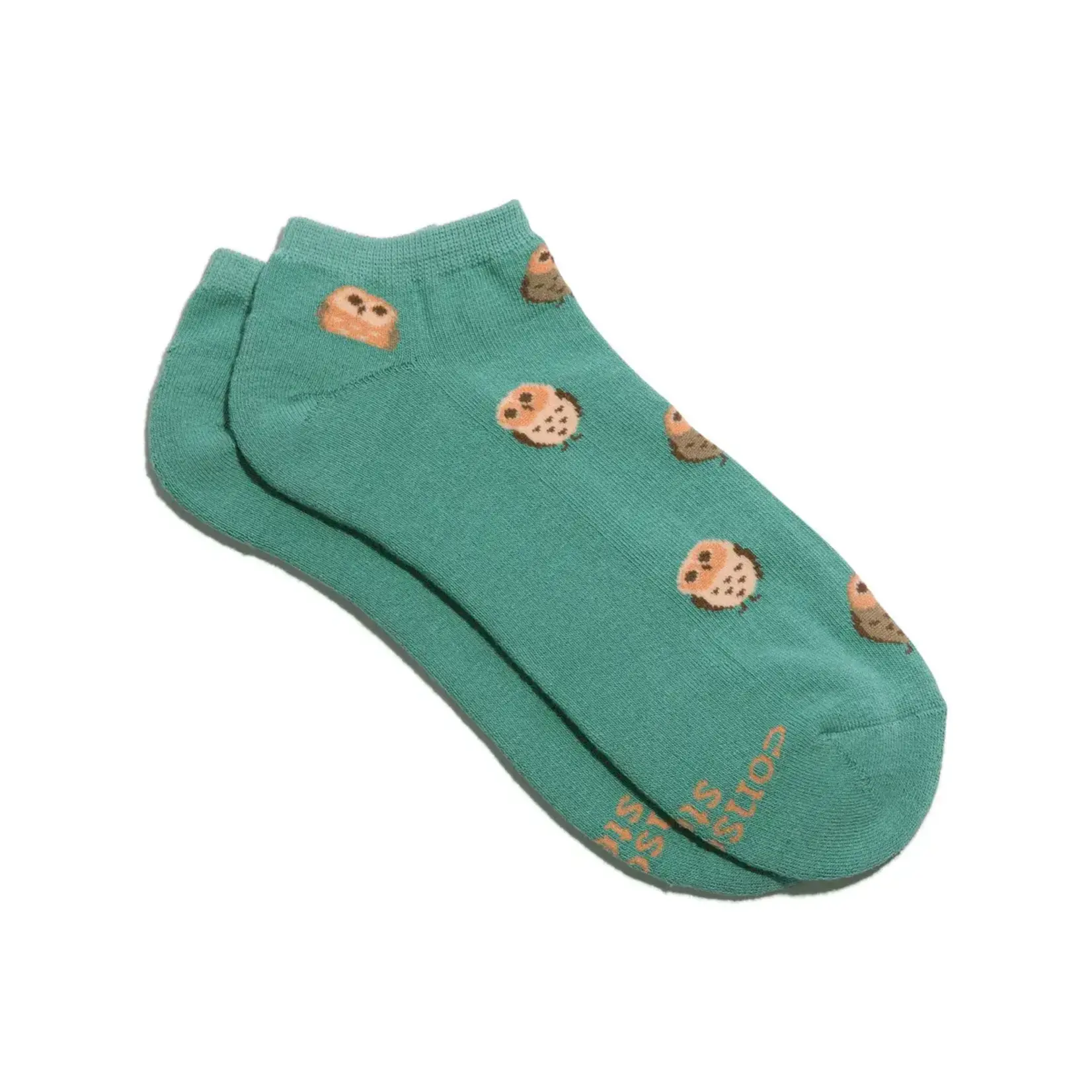 Conscious Step Conscious Step Socks that Protect Owls, Teal, Ankle, Medium