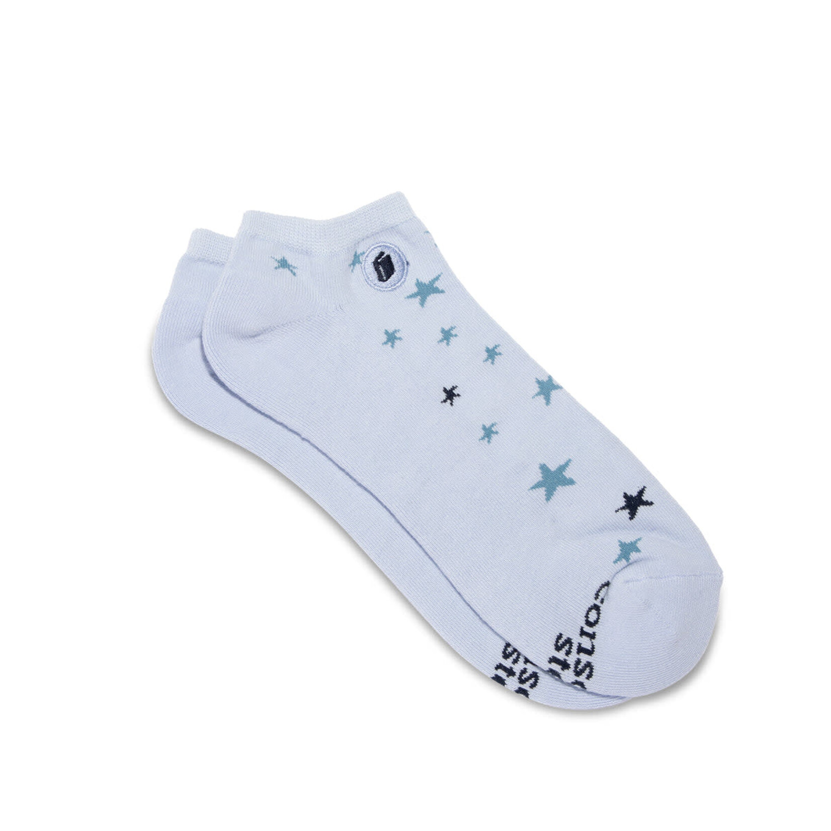 Conscious Step Conscious Step Socks that Give Books, Scattered Stars, Ankle, Medium