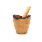 Women of the Cloud Forest Mortar and Pestle Rustic Tall Tropical Hardwood, Nicaragua