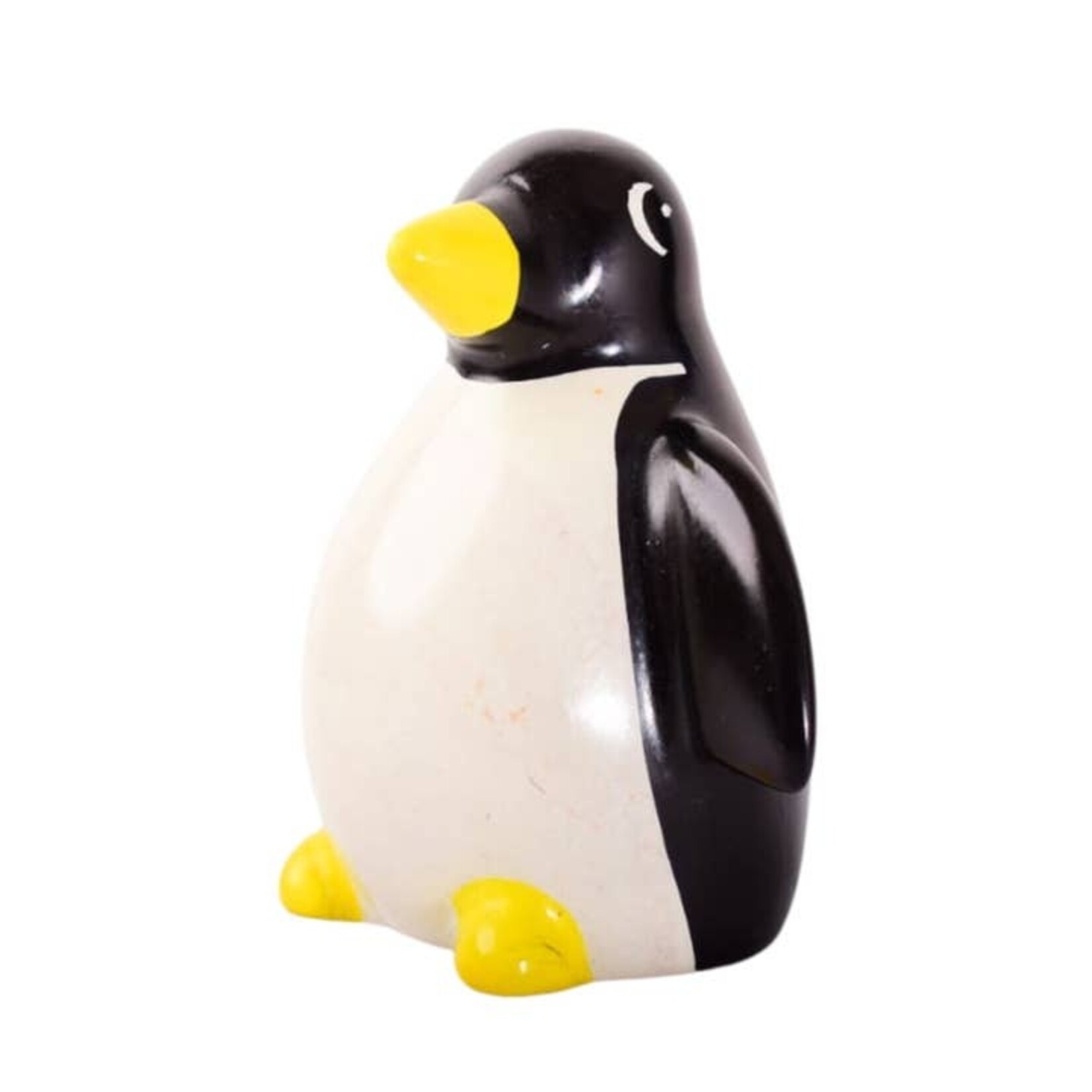 Mr. Ellie Pooh Soapstone Black and White Penguin, Kenya