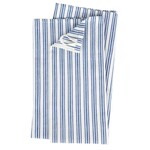 Ten Thousand Villages USA Small Stripe Blue White Tea Towel, India