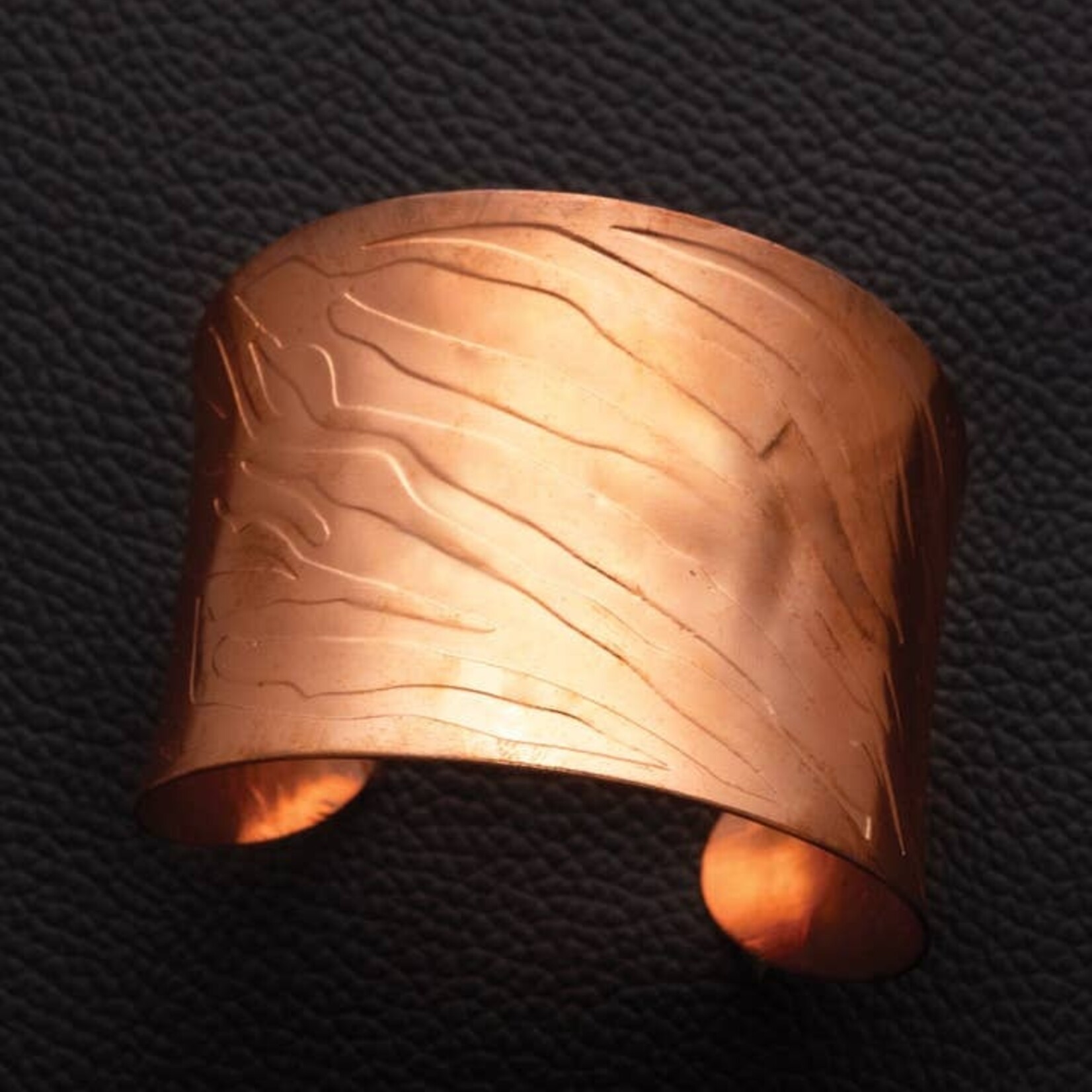 Sevya Handmade Curved Copper Cuff, India