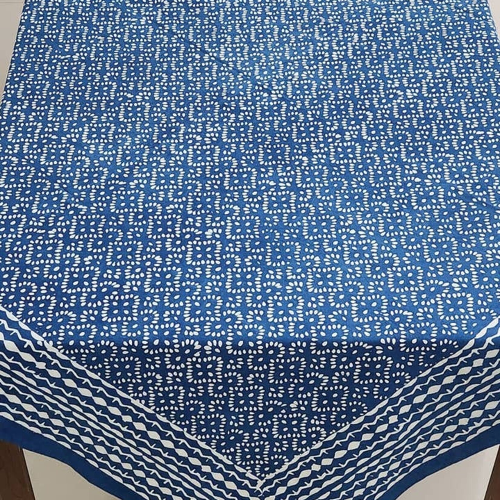 Sevya Handmade Square Indigo Tablecloth, India