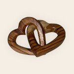 Mondo Small Olive Wood Entwined Heart, Palestine