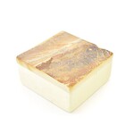 Swahili African Modern Rustic Soapstone Square Box, Kenya