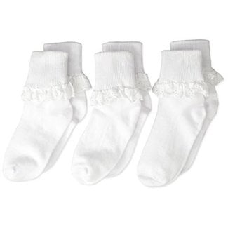 Jefferies Jefferies Socks Eyelet Lace Ruffle