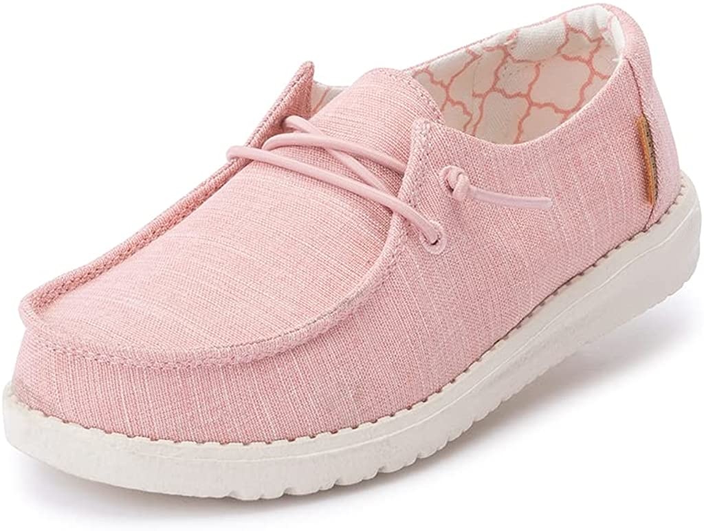 Hey Dude Wendy Linen - Casual Women's Shoes - Color Pink Lemonade