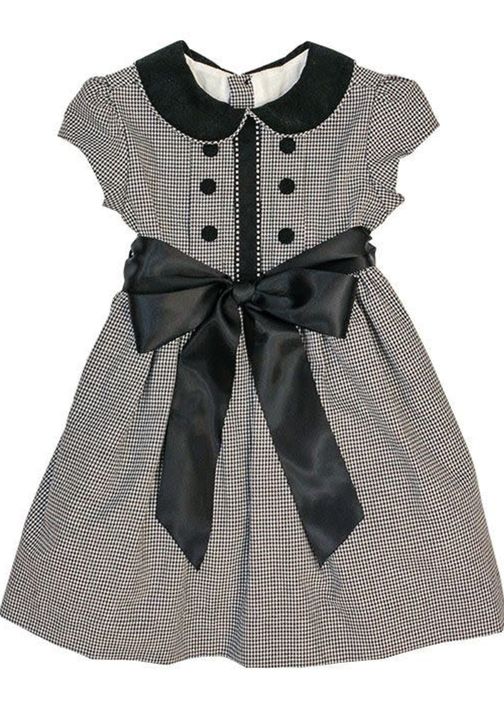 The Bailey Boys Black/White Dress w/Satin Sash