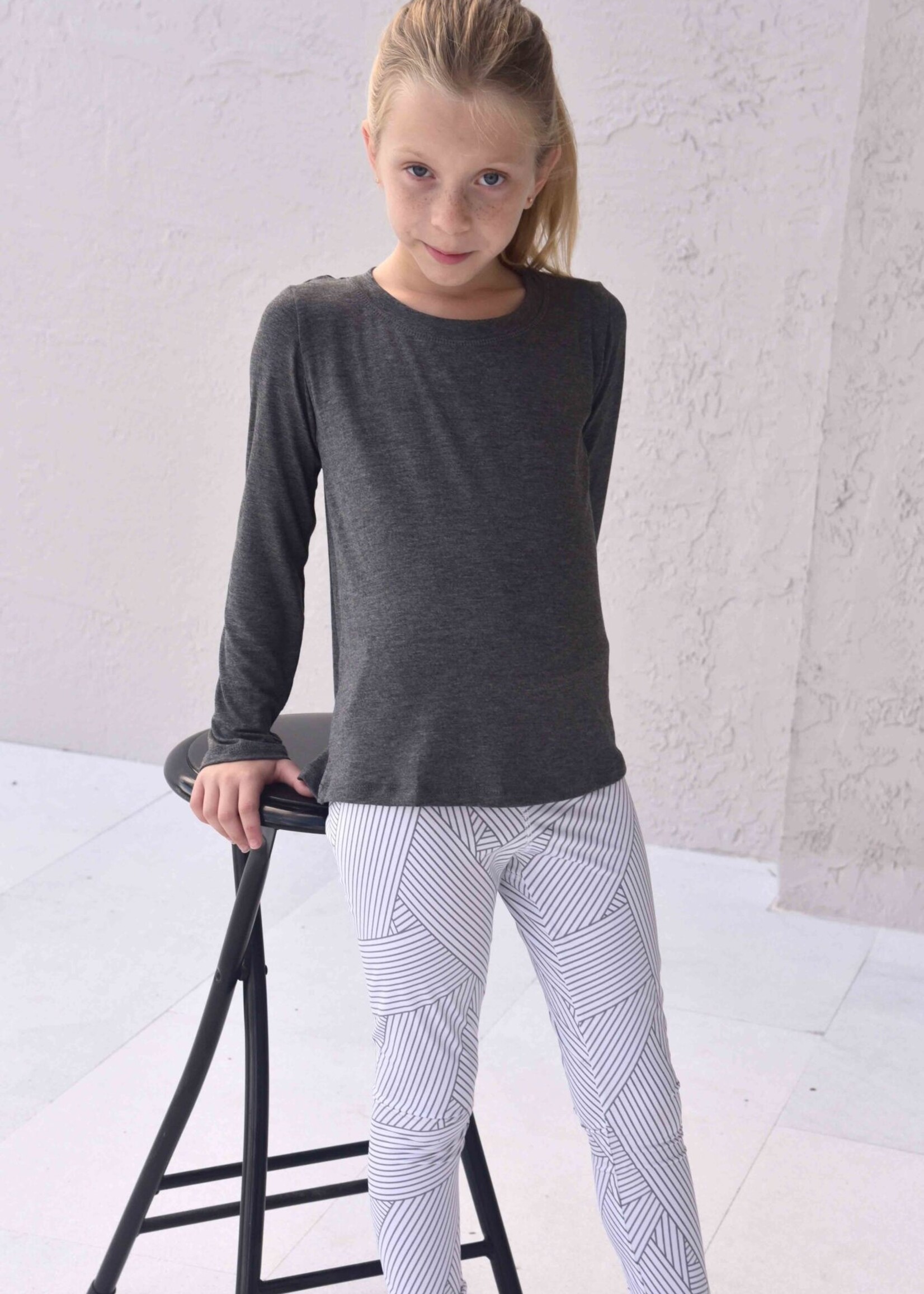 Area Code 407 Charcoal Grey Athletic Top