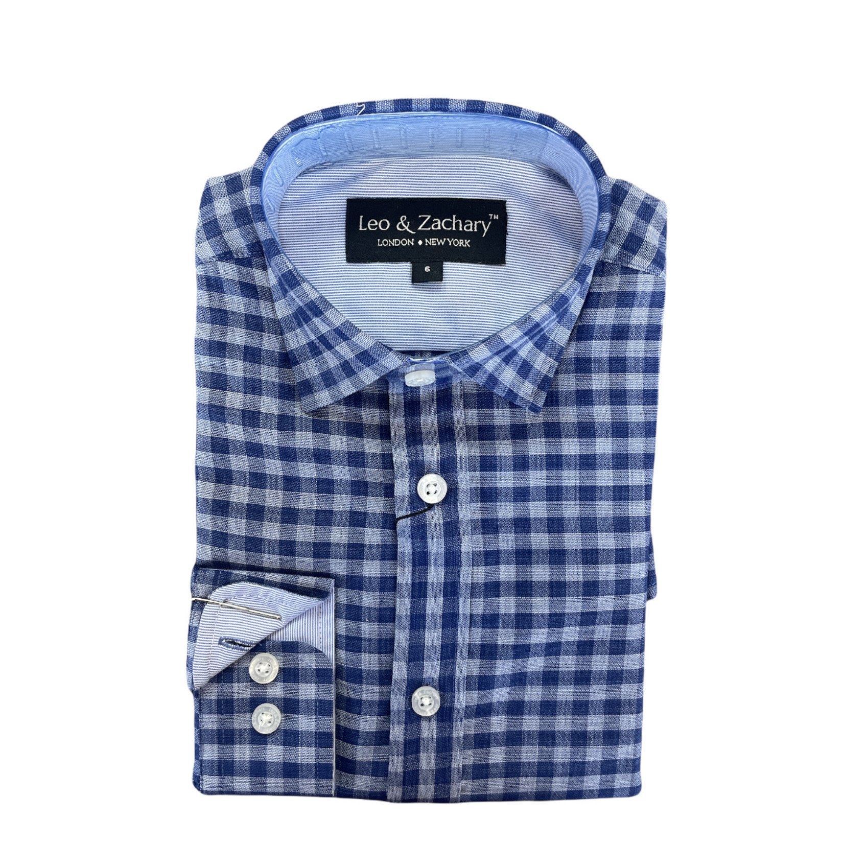 Blue Gingham L/S Shirt