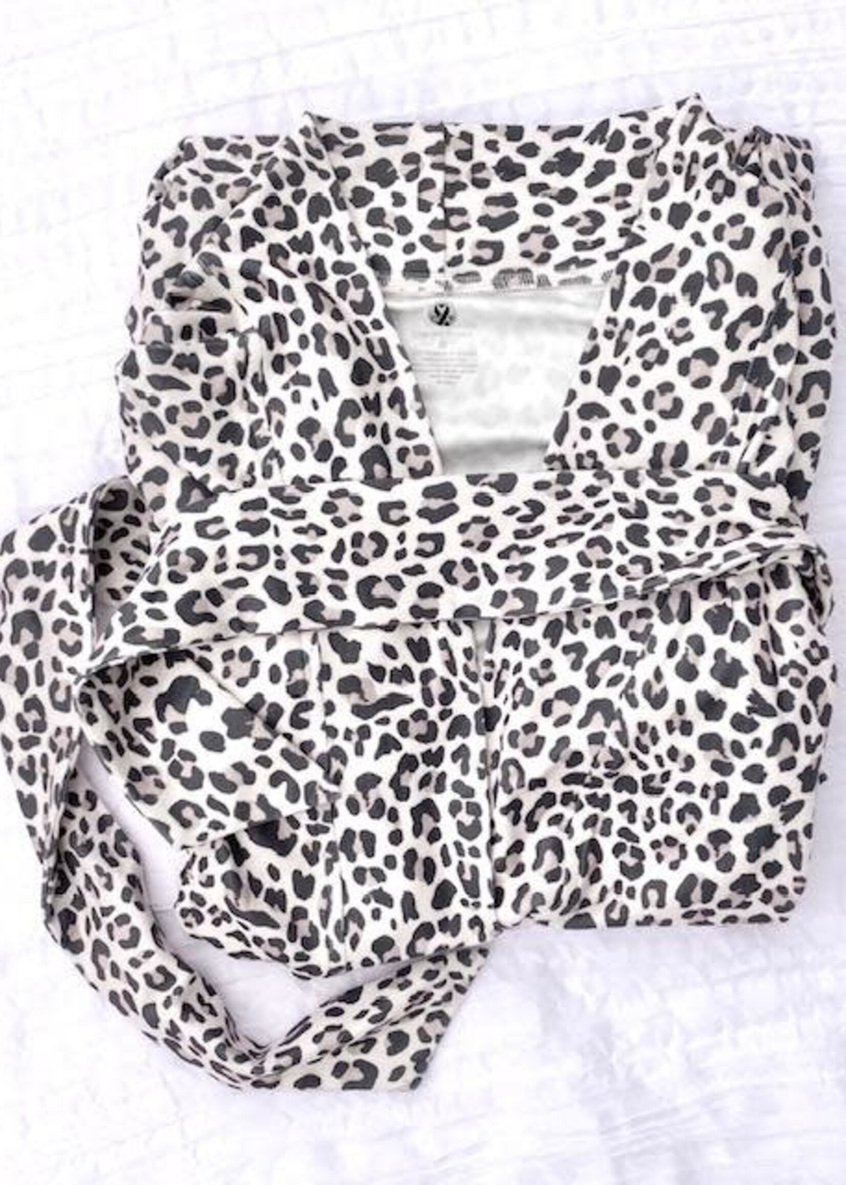 Charlie's Project Tan Leopard Baby Cloud Soft Women's Robe