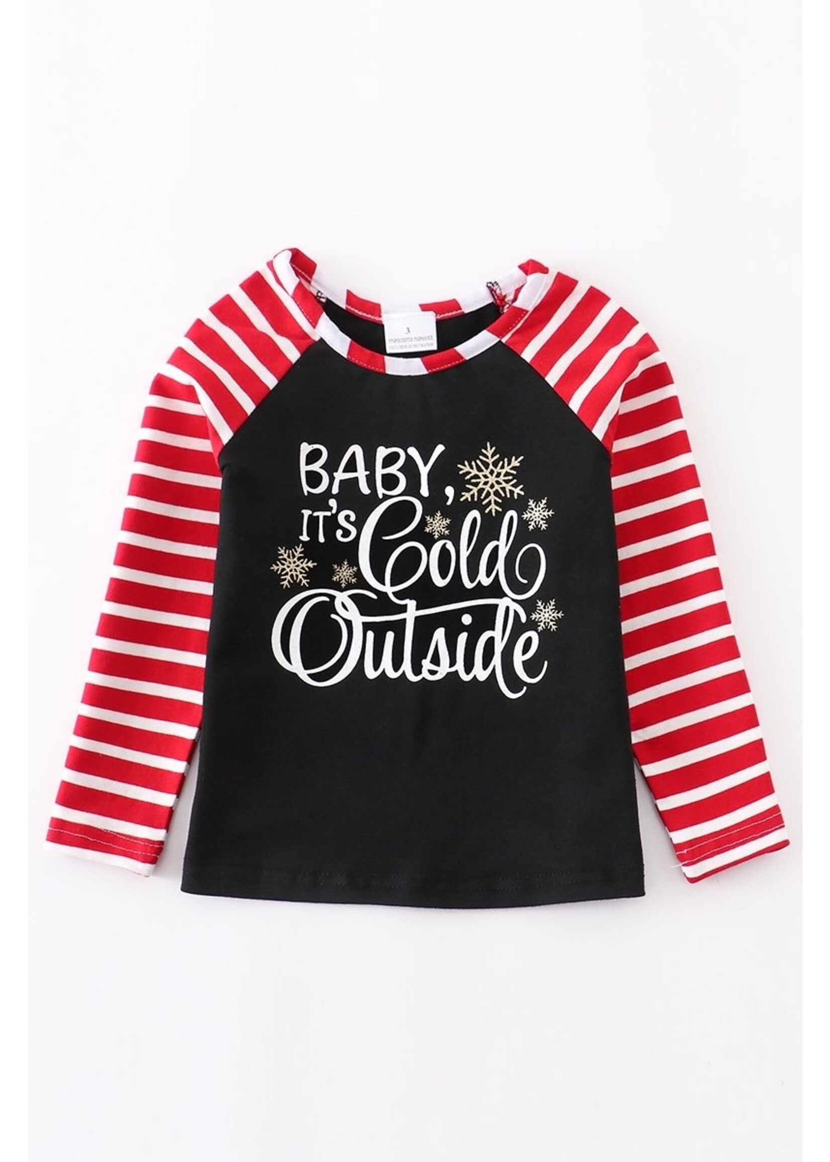 Honeydew Girl's Baby It's Cold Outside Red Stripe Mommy & Me Shirt