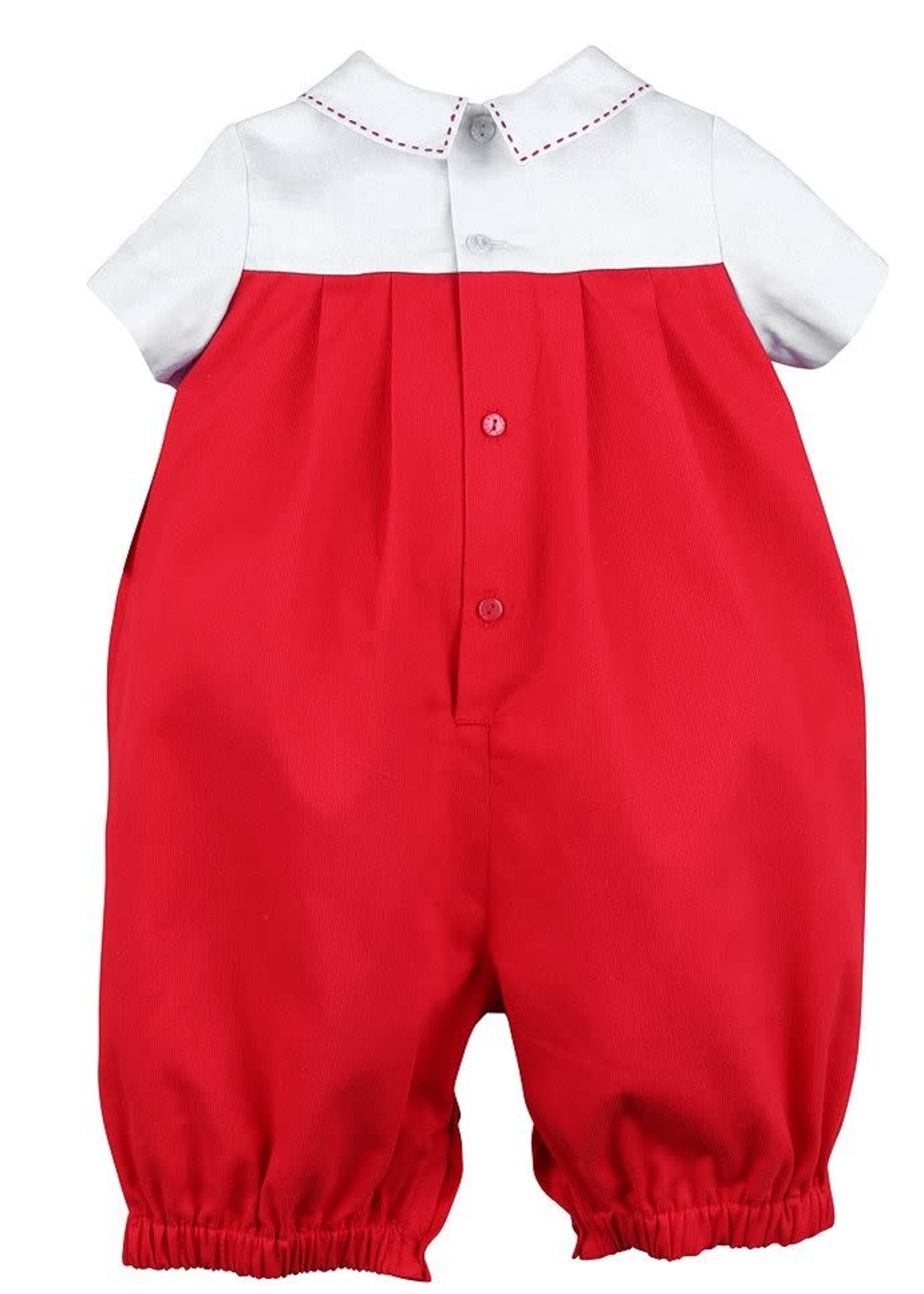 Sophie & Lucas Red Corduroy Romper