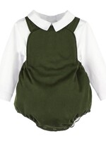Sophie & Lucas Olive Overall w/ Ivory  Shirt Boy