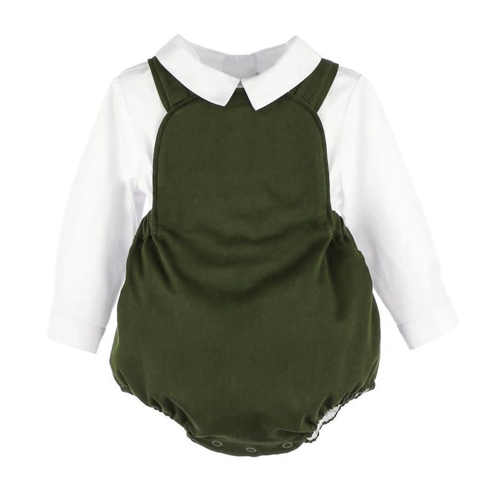 Sophie & Lucas Olive Overall w/ Ivory  Shirt Boy