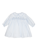 Petit Ami Blue Polka Dot Smocked Dress