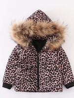 Honeydew Leopard Faux Fur Jacket