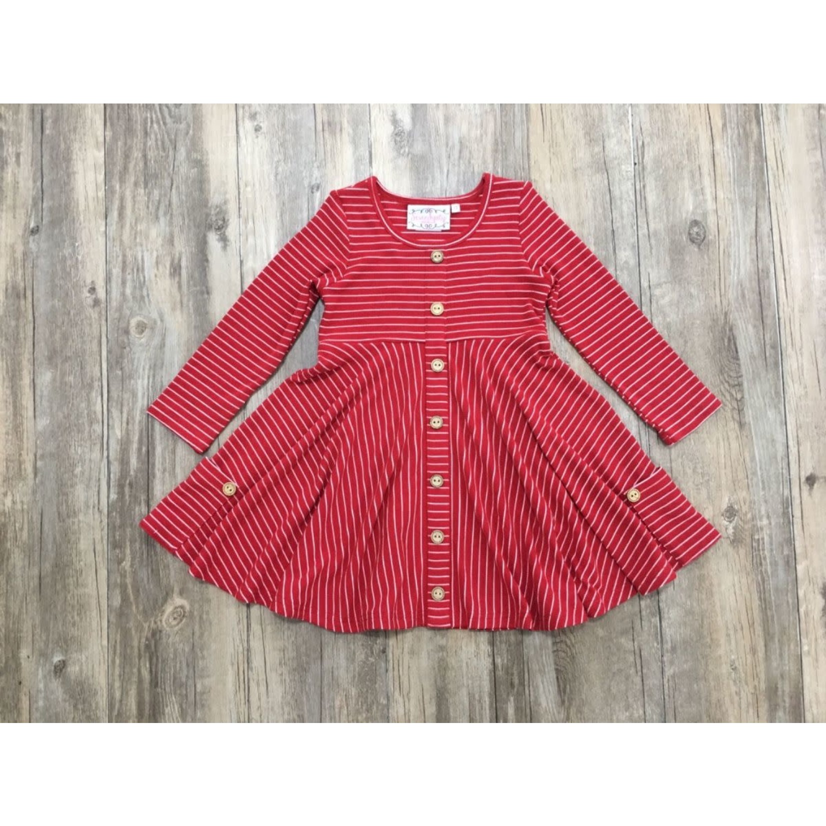 Serendipity Red/White Stripe Pocket Dress