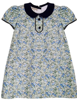 Marco & Lizzy Navy  Blue Floral Print Dress