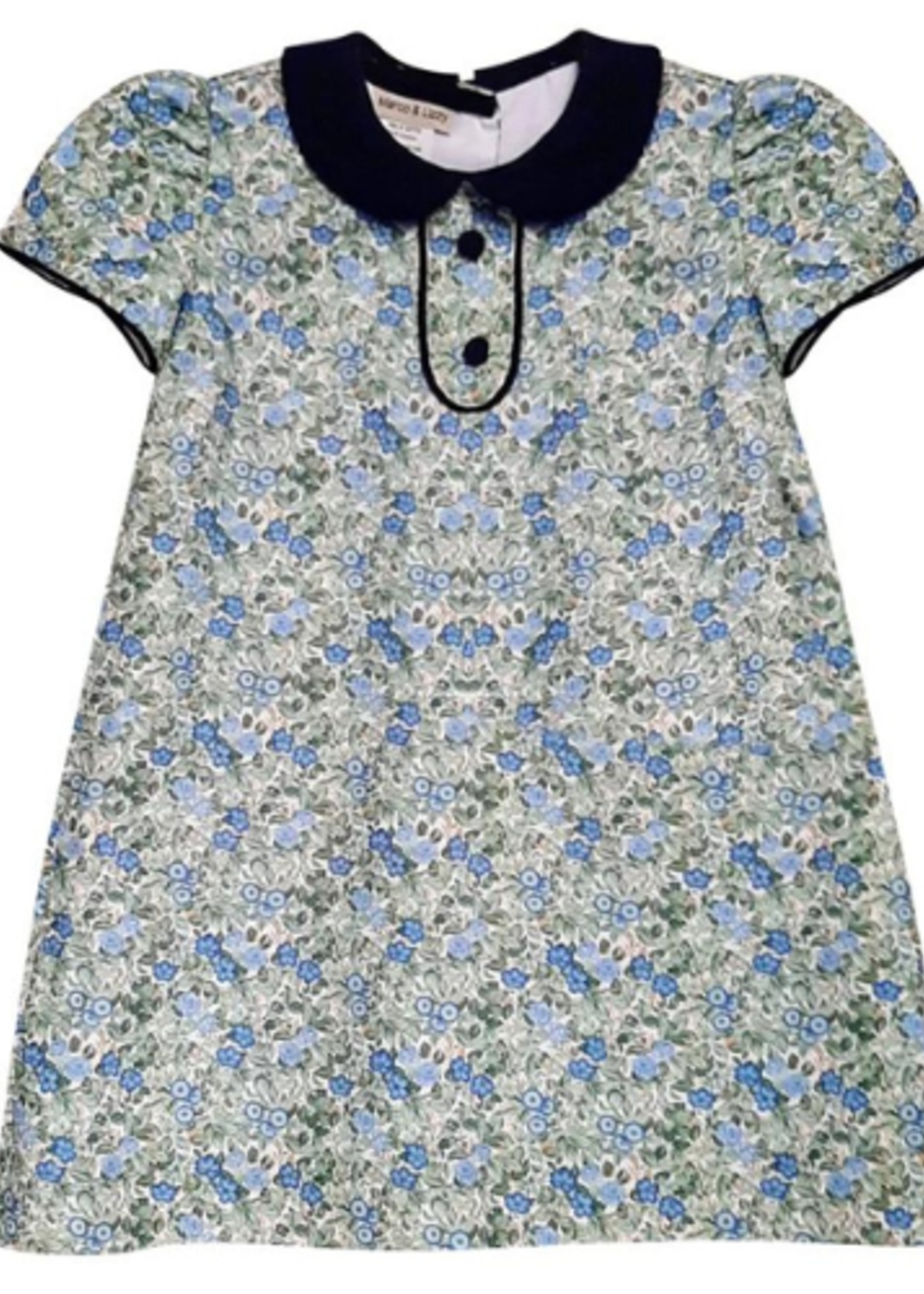 Marco & Lizzy Navy  Blue Floral Print Dress