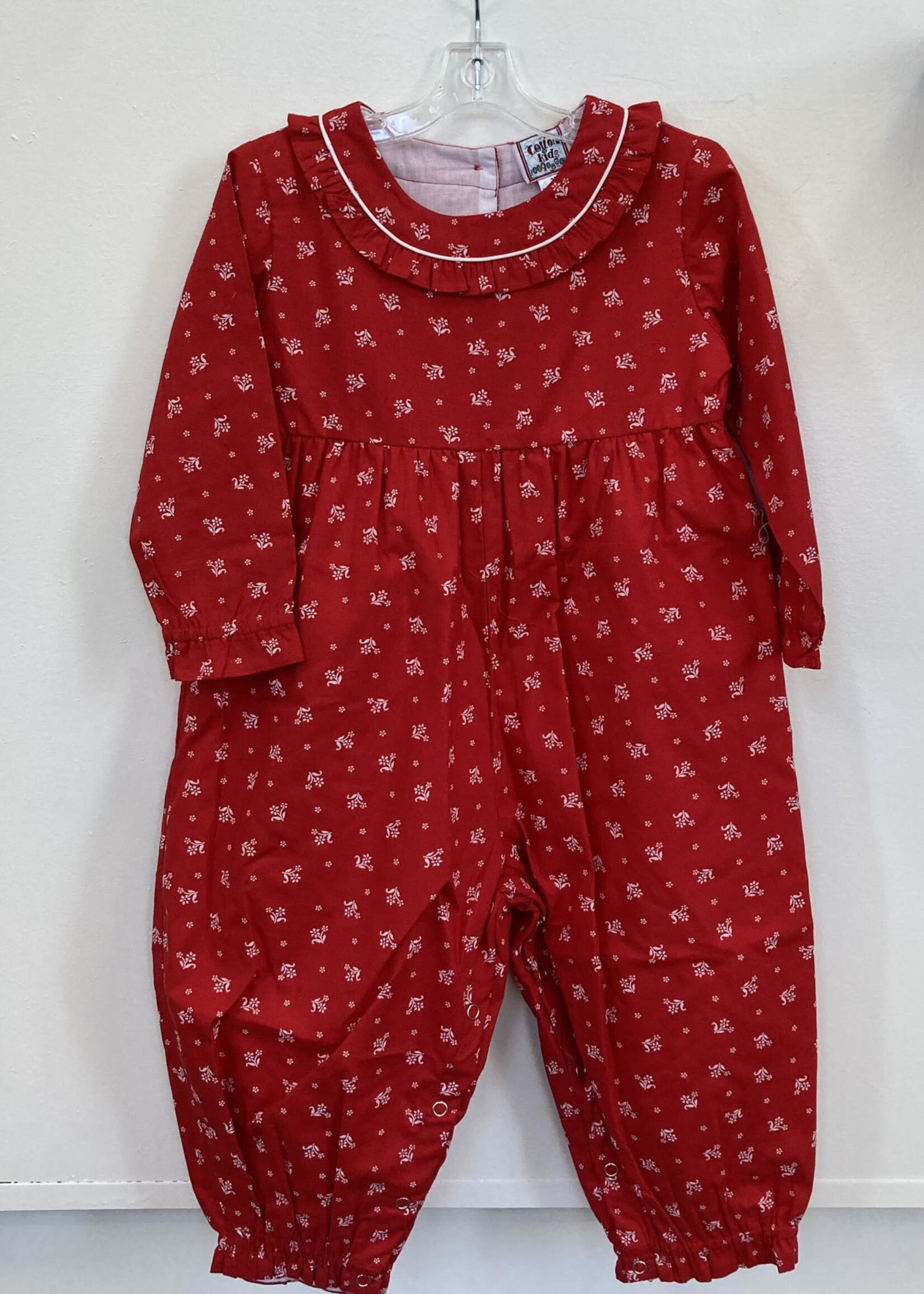 Red Floral Coverall