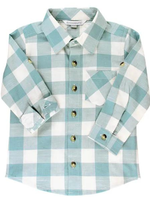 Rugged Butts Antique Blue Plaid Button Down Shirt