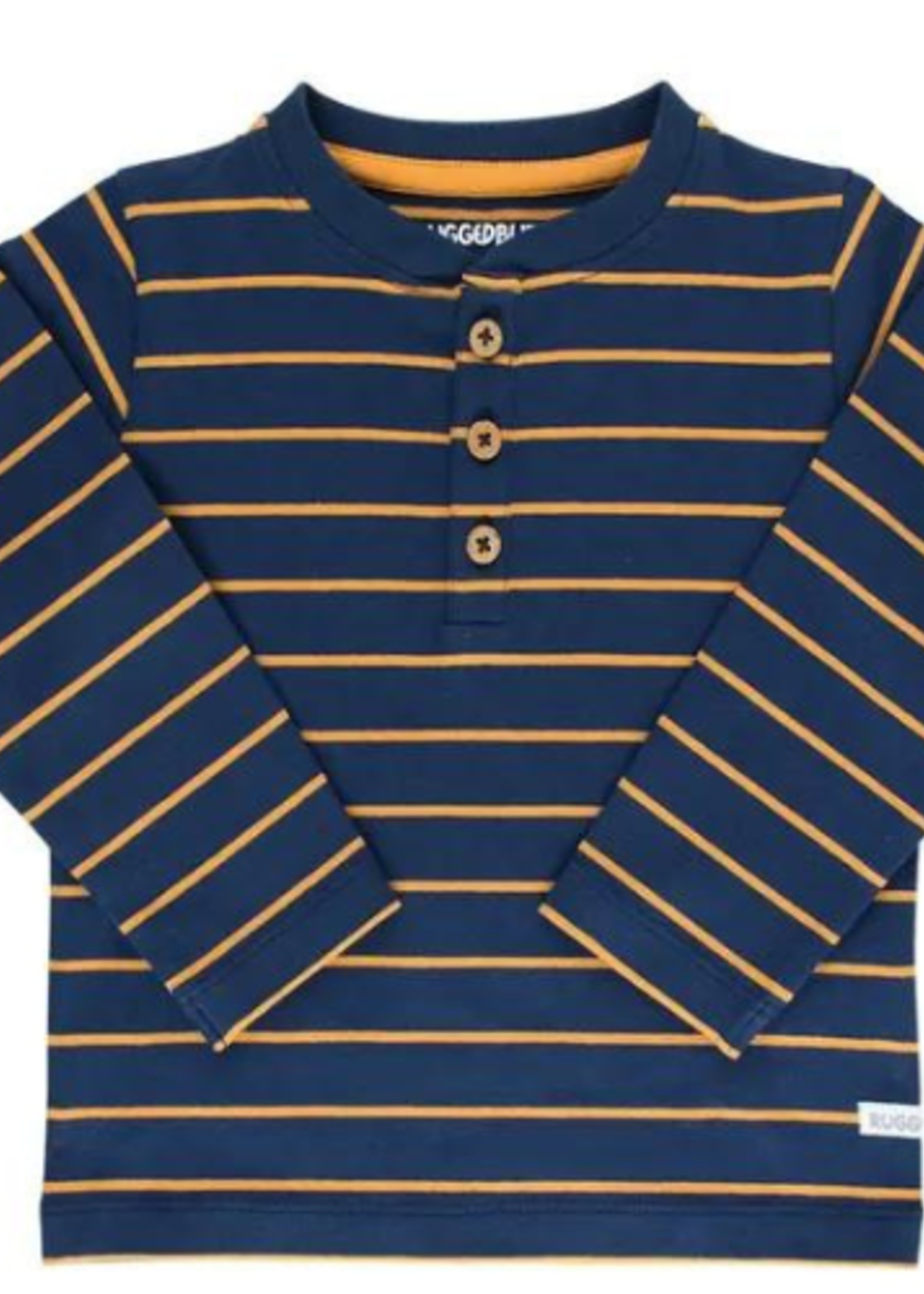 Rugged Butts Navy & Honey Stripe Henley Tee