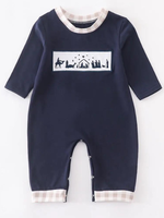 Honey Bean/Honey Dew Baby Boy Nativity Embroidery Romper