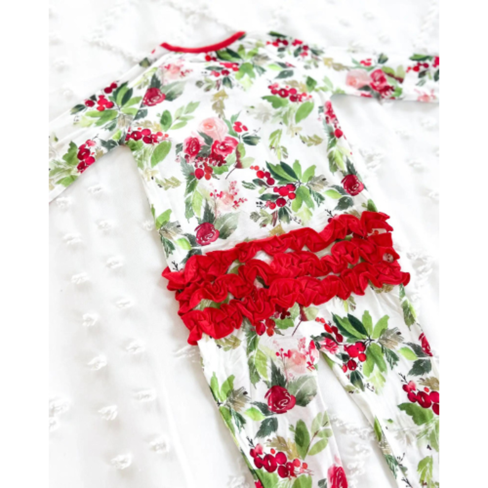 Eliza Cate and Co. Winterberry Floral Footless Romper