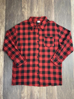 The Hair Bow Company Men's Red/Black Buffalo Plaid Flannel
