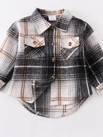 Honeydew Women's Black Plaid Button Down Shirt