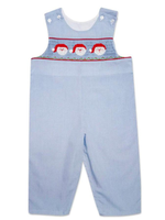 Marco & Lizzy Light Blue Overall w/Santa Claus Smock